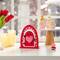 Glitzhome® 8.5" Valentine's Wooden Door-Shaped Photo Frame Table Décor